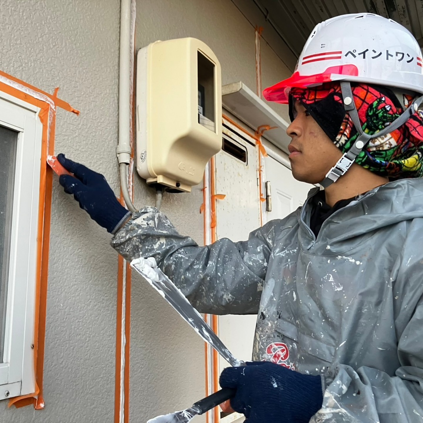 本日の塗装工事は、、😊